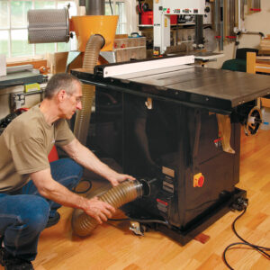 portable cyclone for dust collection in small shop space