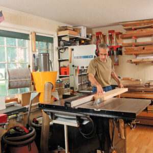 cut down fence rails to save shop space on tablesaw